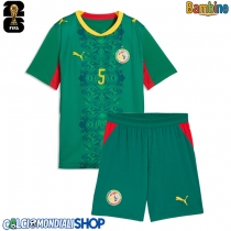 Maglie da calcio Senegal Idrissa Gueye #5 Seconda Maglia Bambino Mondiali 2026  Manica Corta (+ Pantaloni corti)